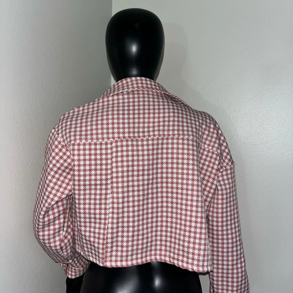 MISSGUIDED Pink/Red Gingham Jacket - Picture 3 of 4